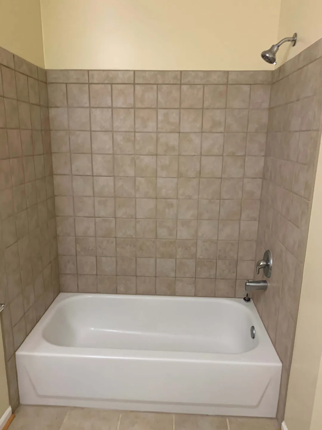 Bathroom tub surround before renovation