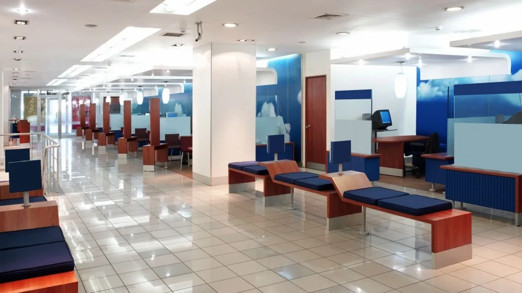 Completed lobby renovation representing ColorTech interior project work